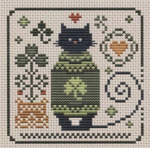 Cat in a Cosy Green Sweater