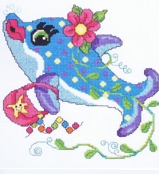 Diva Dolphin - cross stitch pattern by Creek