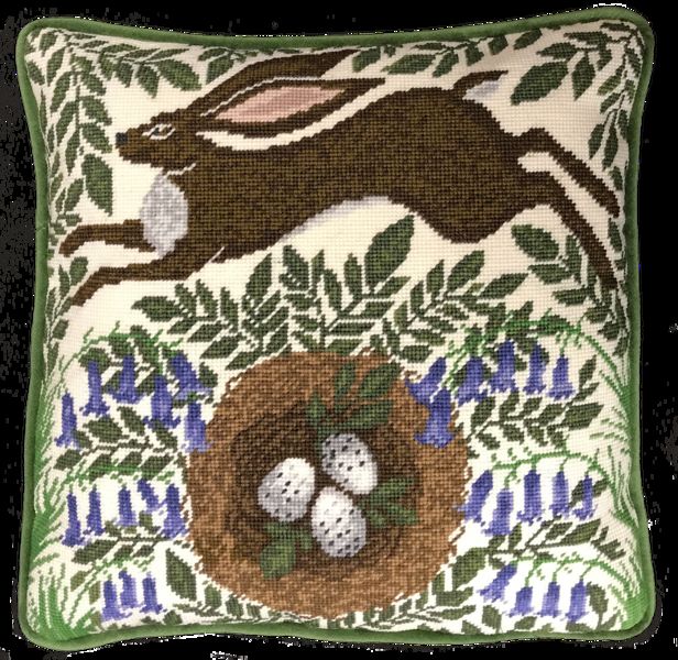 Spring Hare Cushion Front