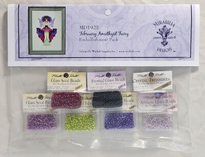 February Amethyst Fairy Embellishment Pack