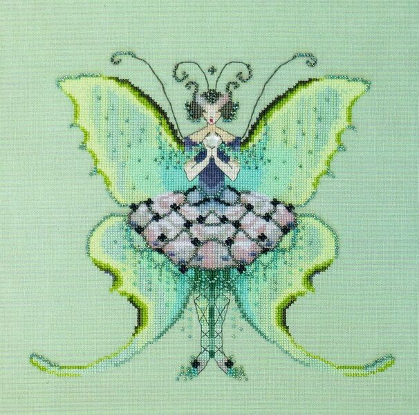 Luna Moth - cross stitch pattern by Nora Corbett (variant NC311)