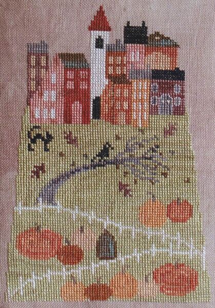 Hilltop Village In Fall