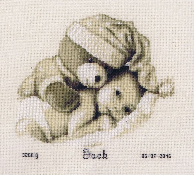 Baby and Teddy Birth Sampler