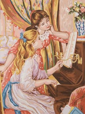 Girls at the Piano After Renoir