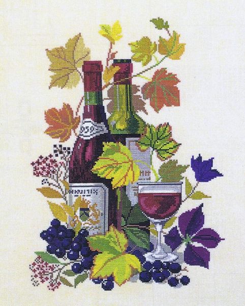 Tiny Wines Cross Stitch Pattern a Sampler of White Wines 