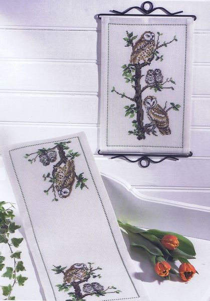 Owl Family Wall Hanging and Table Runner