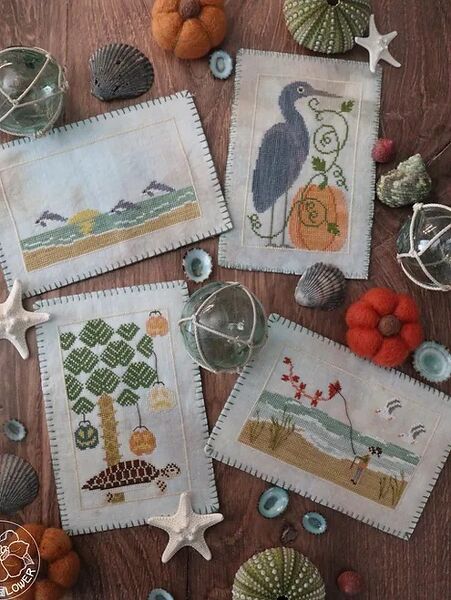 Autumn Beach Postcards