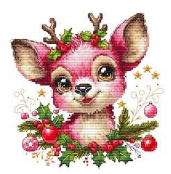 Christmas Pink Reindeer Needle Minder