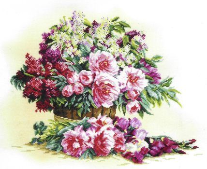 Bouquets of Lilacs and Peonies