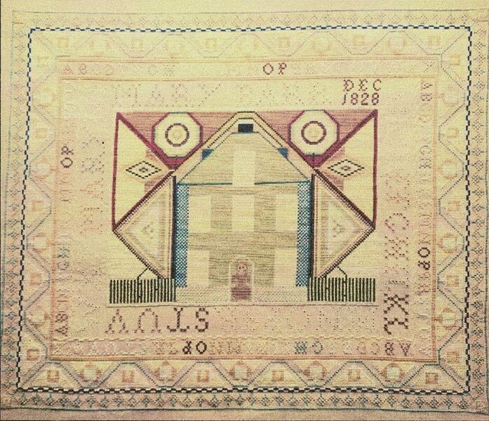 Mary Barr 1828 Sampler