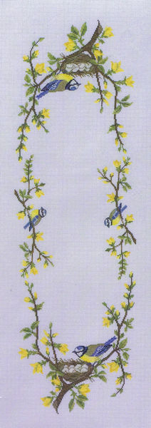 Nesting Birds Table Runner