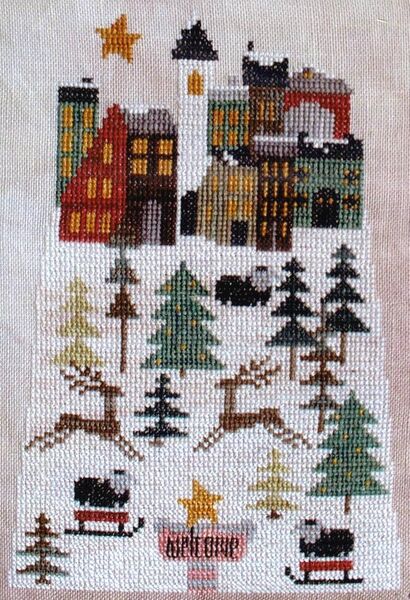 Hilltop Village In Winter