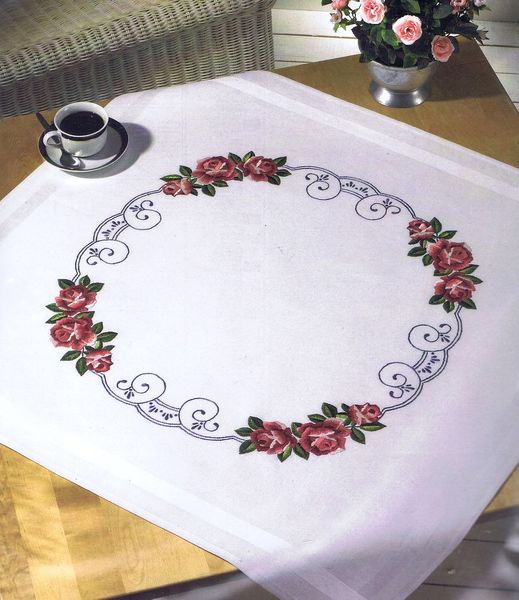 Roses and Ornaments Table Cover