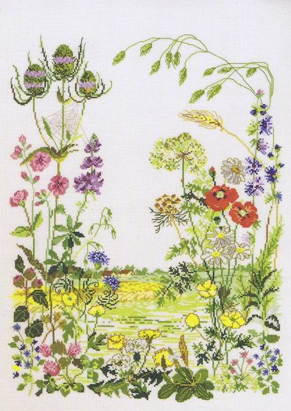 Still Life with Meadow Flowers and Roses Cross Stitch Kit, code