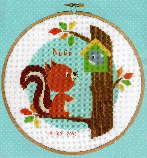 Squirrel Birth Sampler