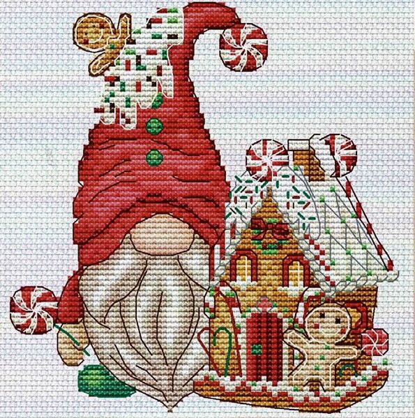 Gnome with Gingerbread House