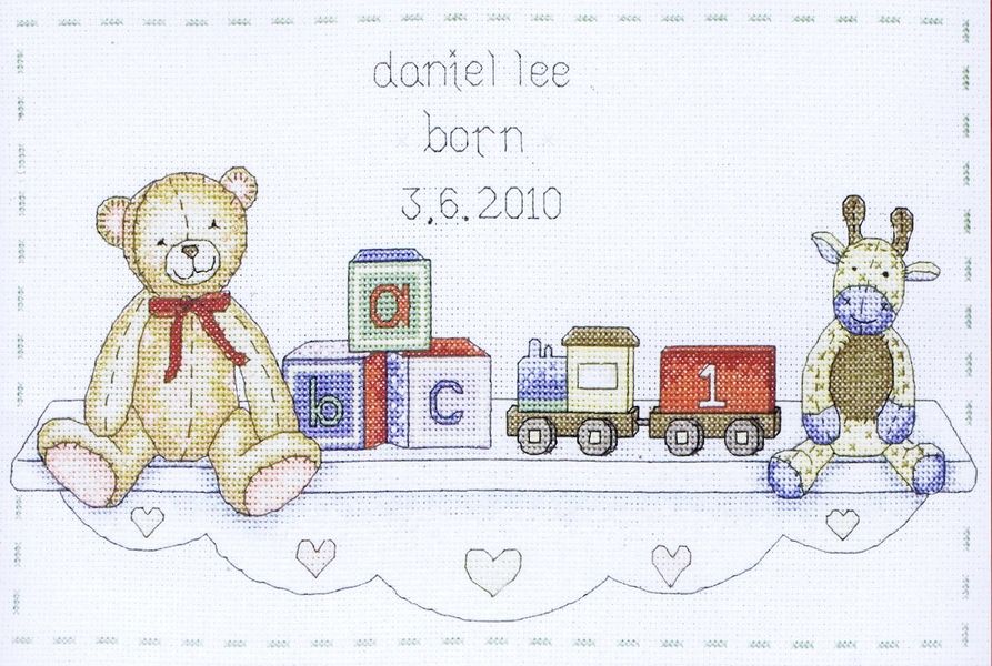 The Toy Shelf Birth Sampler