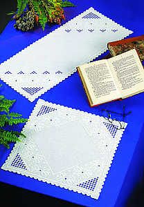 White Hardanger Table Mats