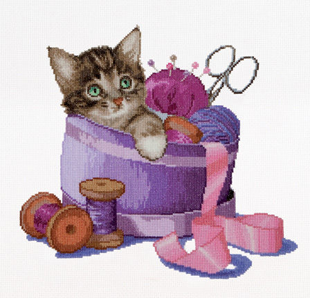 Sewing Basket Kitten