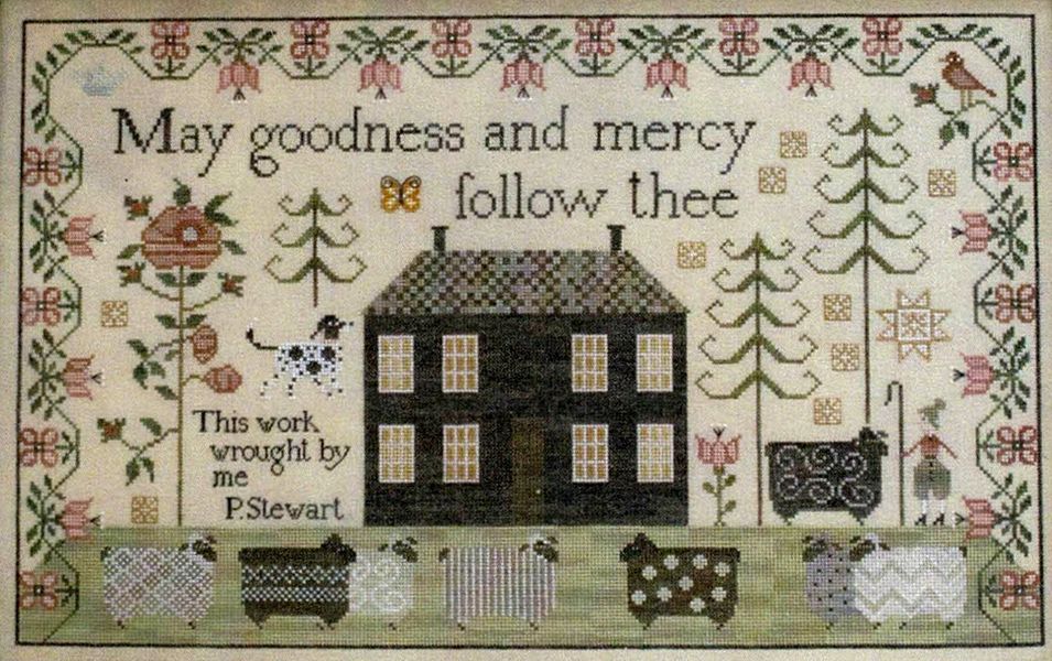Merry Christmas From \u2026 Cat Holly Shepherd Boy Sheep Baby Jesus Presents Caroler Counted Cross Stitch Embroidery Craft Pattern Leaflet 10