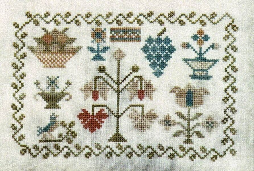 Little Dutch Red Flower Sampler