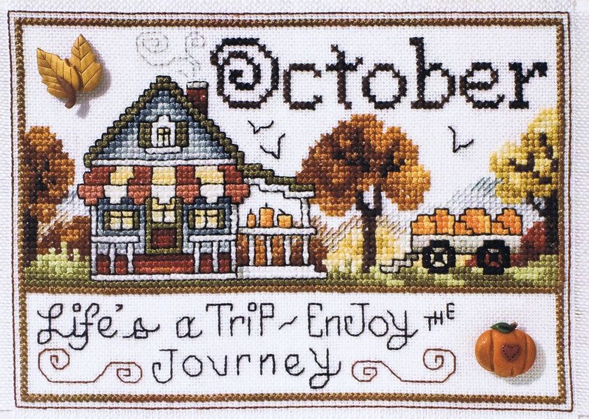 Home of the Month - October - cross stitch pattern by Stoney Creek