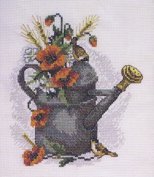 Poppies in Watering Can