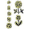 Bullion knot roses