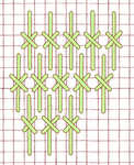 Crossed Gobelin stitch