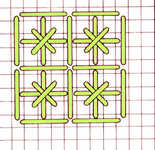 Outlined Double cross stitch