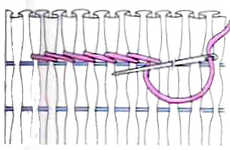 Smocking stem stitch