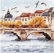 Autumn in the City. Seagulls over the Bridge