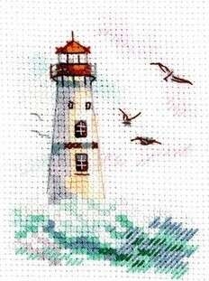 Sea is Shaking. White Lighthouse