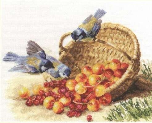 Chickadees and Sweet Cherries