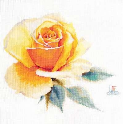 Watercolour Roses Yellow Elegant