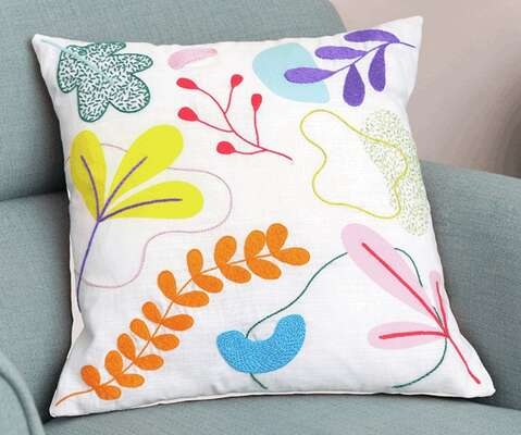 Graphic Floral Cushion