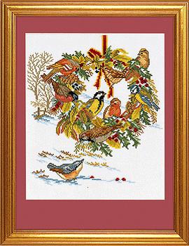 Birds and wreath