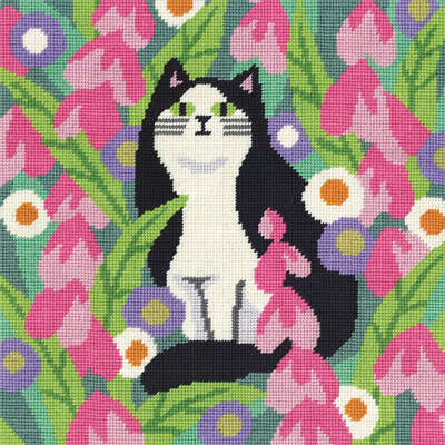 Black and White Cat Tapestry