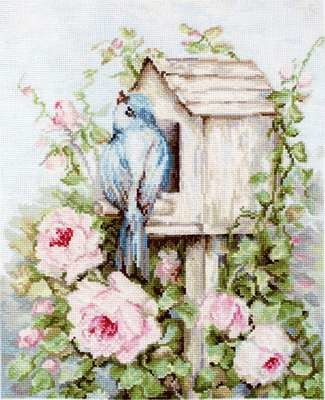 Bird House and Roses