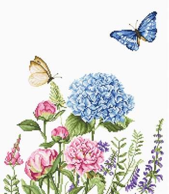 Summer Flowers and Butterflies