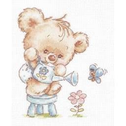 Baby Bear with Flower