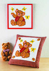 Teddy bear and butterflies - click for larger image