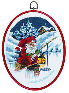Santa fishing - click for larger image
