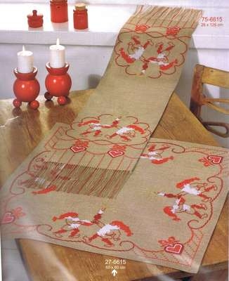 Dancing Santa's Table Cover - click for larger image