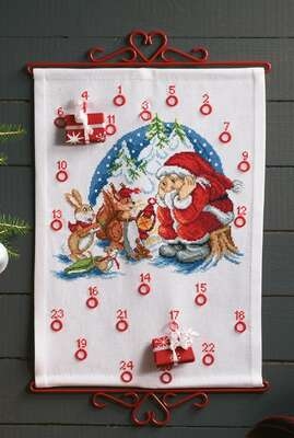 Santa bearing Gifts Advent Calendar - click for larger image