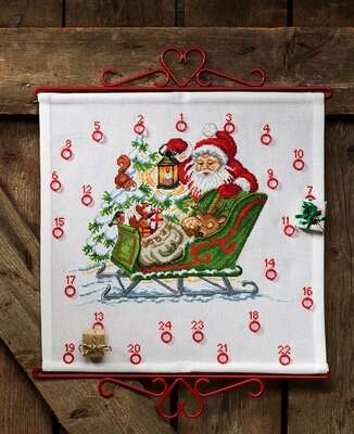 Sleeping Reindeer Advent Calendar - click for larger image