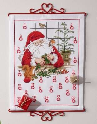 Santa and Birds Advent Calendar - click for larger image