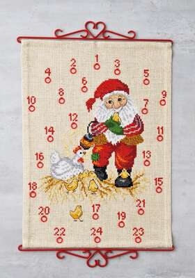 Santa and Chickens Advent Calendar - click for larger image