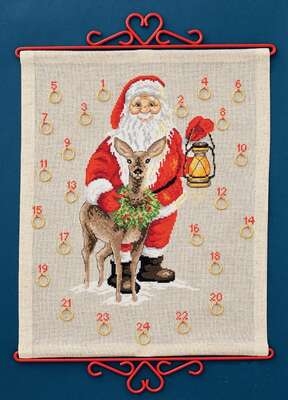 Santa Claus and Deer Advent Calendar - click for larger image