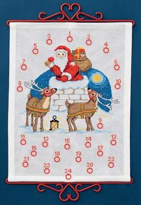 Santa Claus Chimney Advent Calendar - click for larger image